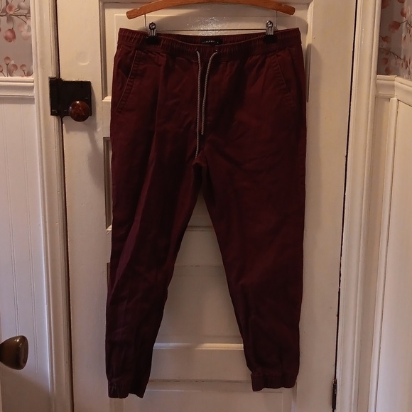 Aeropostale burgundy large jogger pants - Picture 1 of 5
